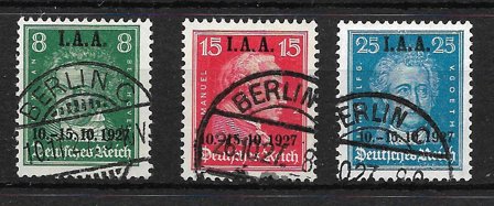 Tyske Rige 1927 - AFA 405-407 - Stemplet