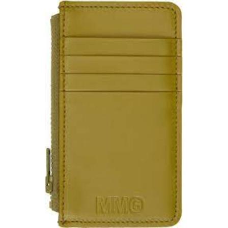 MM6 Maison Margiela, Card Holder Zielony, Kobieta, Rozmiar: ONE Size