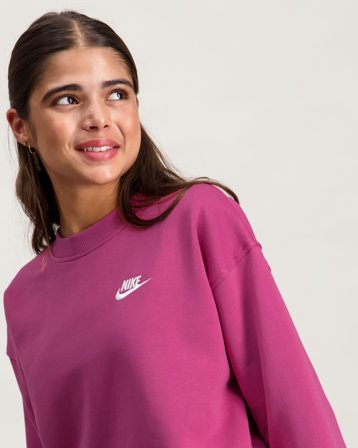 Nike G NSW CLUB FLC OVRSZD CREW LBR Rot Pullover Mädchen - Kids Brand Store