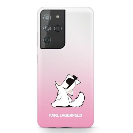 Karl Lagerfeld Choupette Fun-etui til Samsung Galaxy S21 Ultra - Rosa