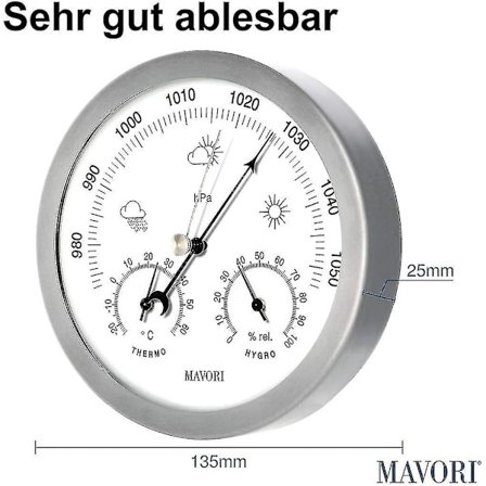 Analog Vejrstation Til Indendørs Og Udendørs, Hygrometer Og Termometer