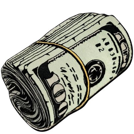 XJ-Fashion Vardagsrumsmatta, Dollar Heminredning Barnrum Sängkant Plyschmatta Garderob R