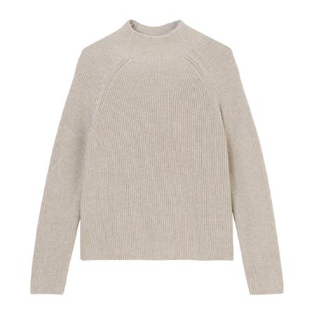 Marc O'Polo, Mock-neck knit jumper in a regular fit Grijs, Dames, Maat:L