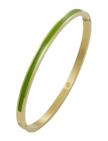 Bud to rose | Minnie Enamel Amber/Gold Bracelet 4Mm | ONE SIZE