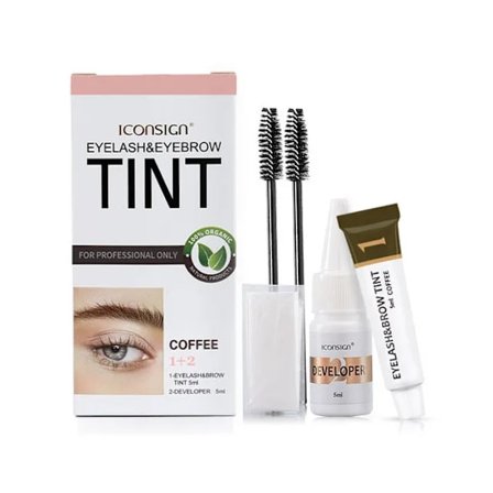 Øyenvippe & Øyenbryn Farge Tint Kit Vannfast 15 Min Rask Farge Brow Enhance Brow Farge Vippe Langvarig Permanent Sminke Verktøy