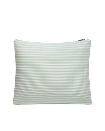 Lexington Green/White Striped Cotton Poplin Pillowcase
