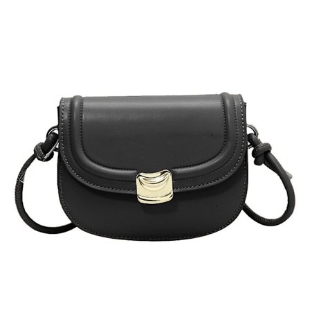 Axelväska Mini Pu Koppling Väska Dam Mode Handväska Solid Färg Sadelväska Plånbok