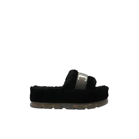 UGG W Fluffita Clear Sliders , Zwart , Dames , Maat: 40 EU