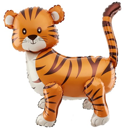 Folieballong Stående Tiger, 58x56 cm