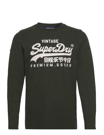 Vintage Logo Heritage Ls Top Patterned Superdry