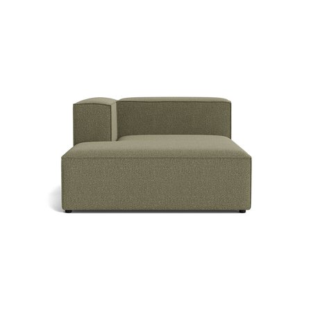 Lissabon XL Chaiselong, Venstrevendt - Nordic Grøn - 130x170x72cm - Sofa, Chaiselong - Møbelkompagniet Modulsofa med Krydsfinerramme & Kvalitetsstof