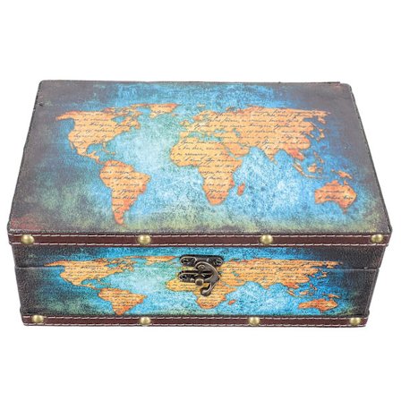 Vintage Heminredning Träkarta Skattkista Liten Skattkista Vintage Träkista Vintage Skattkista