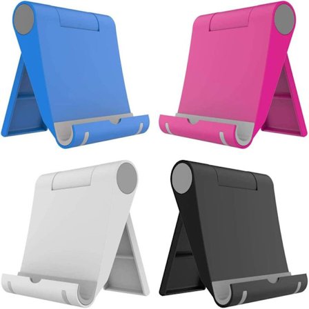 4-delat bordsställ för telefon, hopfällbart telefonställ, telefonhållare, justerbart stativ för surfplatta, kompatibelt med iPhone, Samsung (4 färger)