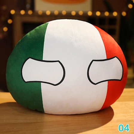 10cm Country Ball Pehmolelu Puolapallo Riippuva Countryball Täytetty Lapsinukke DB