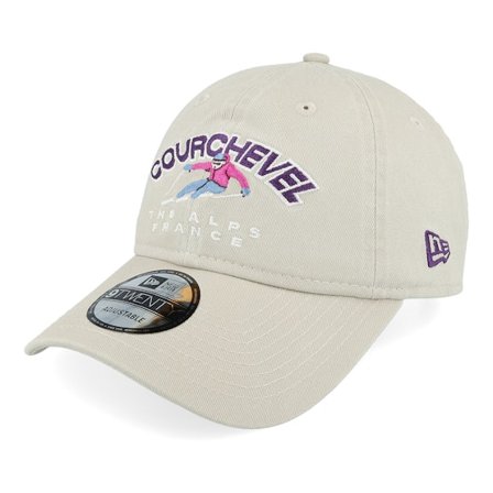 New Era - Beige Unconstructed Cap - Courchevel Washed Ski 9TWENTY Stone Dad Cap @ Hatstore