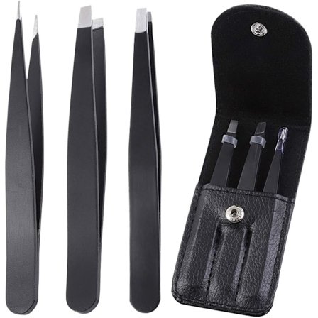 Præcisions pincetsæt i rustfrit stål, 3 dele