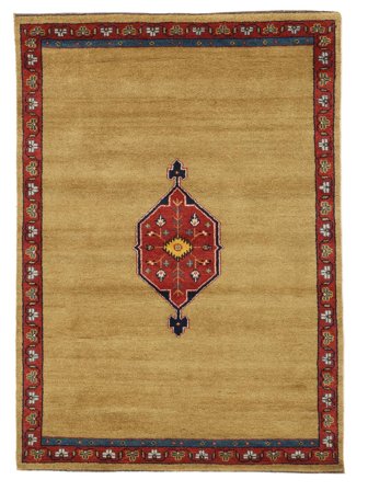 Noué À La Main Gabbeh Rustic Tapis 172X240 Persan De Laine Marron/Orange