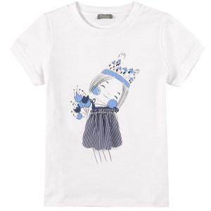 Il Gufo White Girl Print T-Shirt 8 Years - Tops - 8 years - White