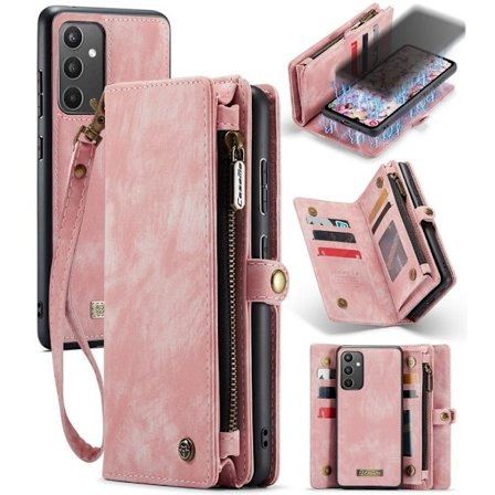 CaseMe Samsung Galaxy A34 5G Zipper Lompakko - Pinkki