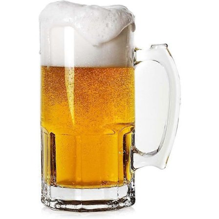 Extra Stor Ölmugg 1 Liter, Stora Glasmuggar Med Handtag, En Liter Tysk Ölsejdel Supermugg (103 cl)