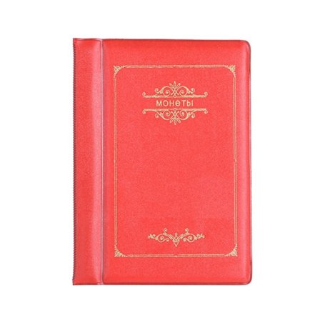 Myntsamlingsbok Myntförvaring Album RÖTT Red