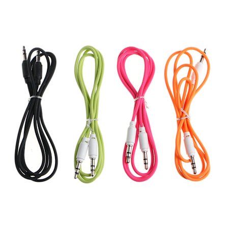 1m 3,5 mm Jack hane till hane Audio Aux-kabel för bilstereo MP3-telefon