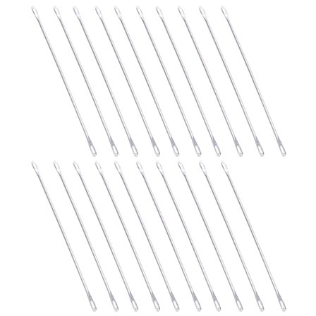 20 stk. dobbeltøjet nål i metal, 9 cm lang, overføringsnål, der passer til strikkemaskine