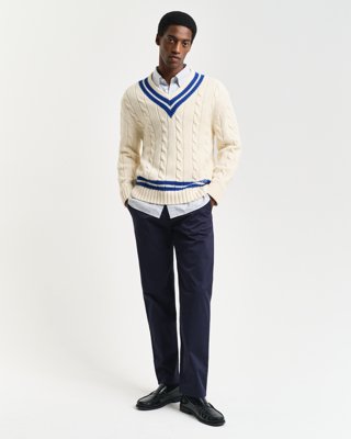 GANT - Twillchinos i regular fit til herre marine