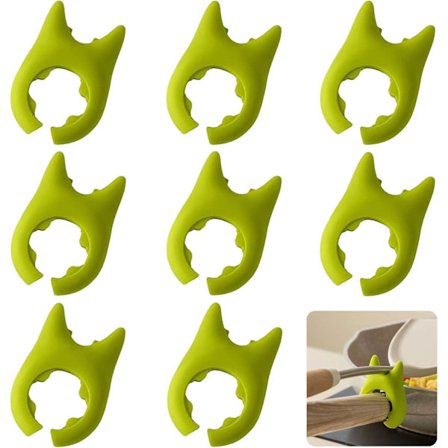 Pieces Køkkenredskabsholder, Lågløfter, Køkkenredskabsholder, Silikonestænkskærm, Køkkenredskaber i Silikone, Låg holder