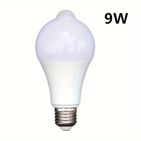 Bevægelsessensor pære, E26/E27 skrue sokkel pære, designet til hjemmebrug med øjenbeskyttelse, slukker automatisk, når ingen er til stede