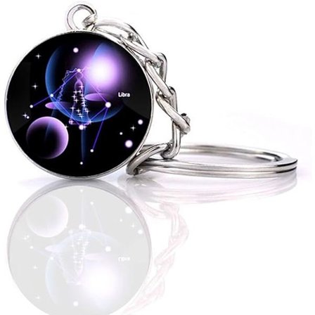Zodiac 12 Constellation Glow In The Dark Creative Galaxy nyckelring