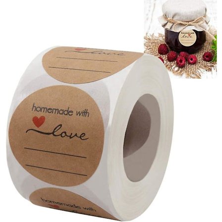 Etiketter for syltetøyglass, hermetikketiketter for glasskrukker