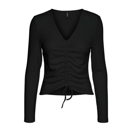Vero Moda Alfie Drawstring Crop Topp svart, Dam, Dam, Storlek: L