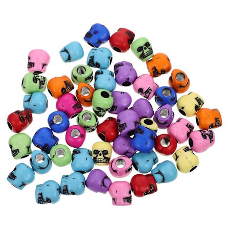 50 stk. Perle Smykker Akryl Kranie Perler Skelet Hoved Perler Halloween Smykker Perler Kranie Hoved Perler