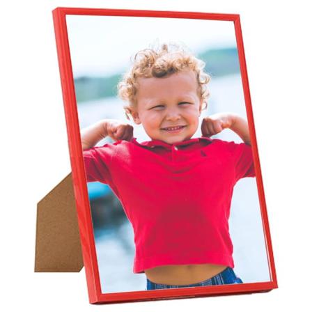 Vidaxl Fotoramar 3 St För Vägg Eller Bord Röd 20x25 Cm Mdf Röd
