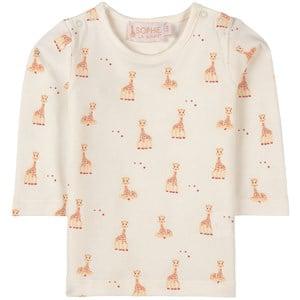 Sophie La Girafe Snow White Giraffe Baby T-shirt 3 Months - Tops - 3 months - White