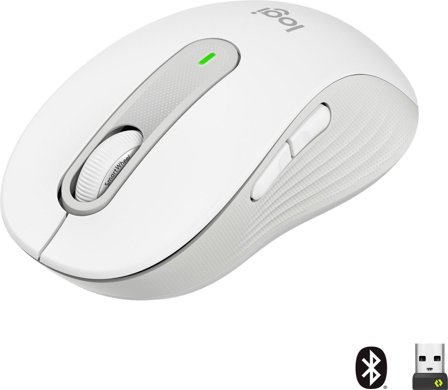 Logitech Signature M650 L - mus - stor størrelse - Bluetooth, 2.4 GHz - elfenbenshvit