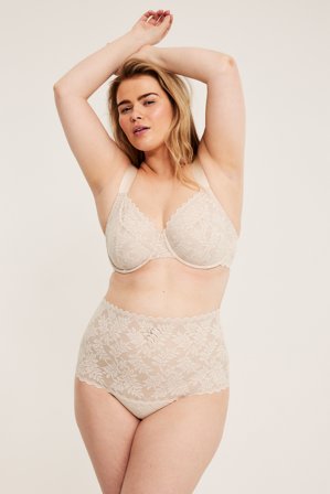 Kappahl | Kaarituelliset pitsisomisteiset rintaliivit Vaaleanpunainen 95D | Vaaleanpunainen