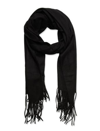 Dy Scarf Basic 190X70 Fringe Accessories Scarves Winter Scarves Svart Lindex