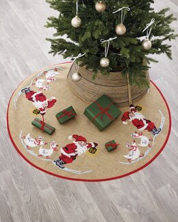 Broderikit Julgransmatta Tomten & Gåsarna