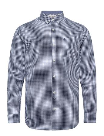 Long Sleeved Gingham Check Shirt Blue Original Penguin