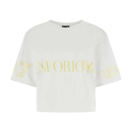 Emporio Armani EA7 T-Shirt Hvid, Dame Toppe