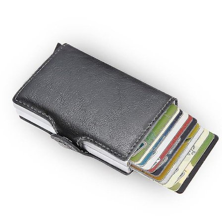 Top Quality Rfid Wallet Men Money Bag Mini Purse Male Aluminium Card W
