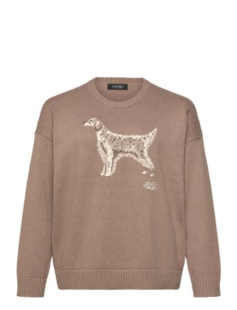 Lauren Women Intarsia-Knit English Setter Sweater - Beige - 46-48