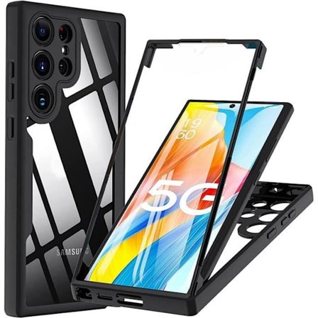 Beskyttelsesetui - Efconnection - til Samsung Galaxy S23 Ultra - Hård - Ridseresistent - 360 Graders Integral