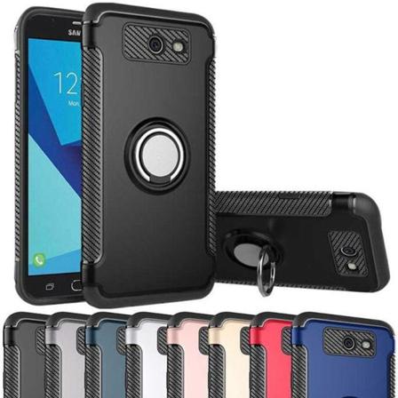 Samsung J5 2017 Praktisk Stöttåligt Skal Med Ringhållare V2 Svart