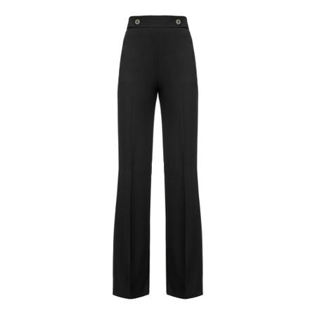 Pinko, Dlimbing 8 Stretch Crepe trousers Zwart, Dames, Maat:S