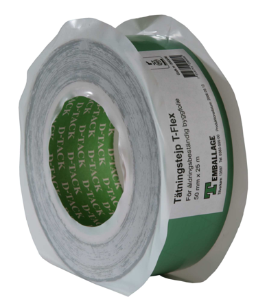 T-Emballage T-Flex Tetningsteip 50 mm x 25 m, Maskintilbehør & forbruk