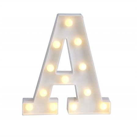 LED 26 Alfabet Bokstav Nummer Ampersand Symbol Kjærlighet Hjerte Lysende Skilt Lampe Bryllup Hjemmefest Ferie Bar Dekor