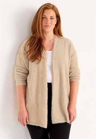 Cellbes of Sweden - Stickad, öppen cardigan - beige - för damer - 42/44